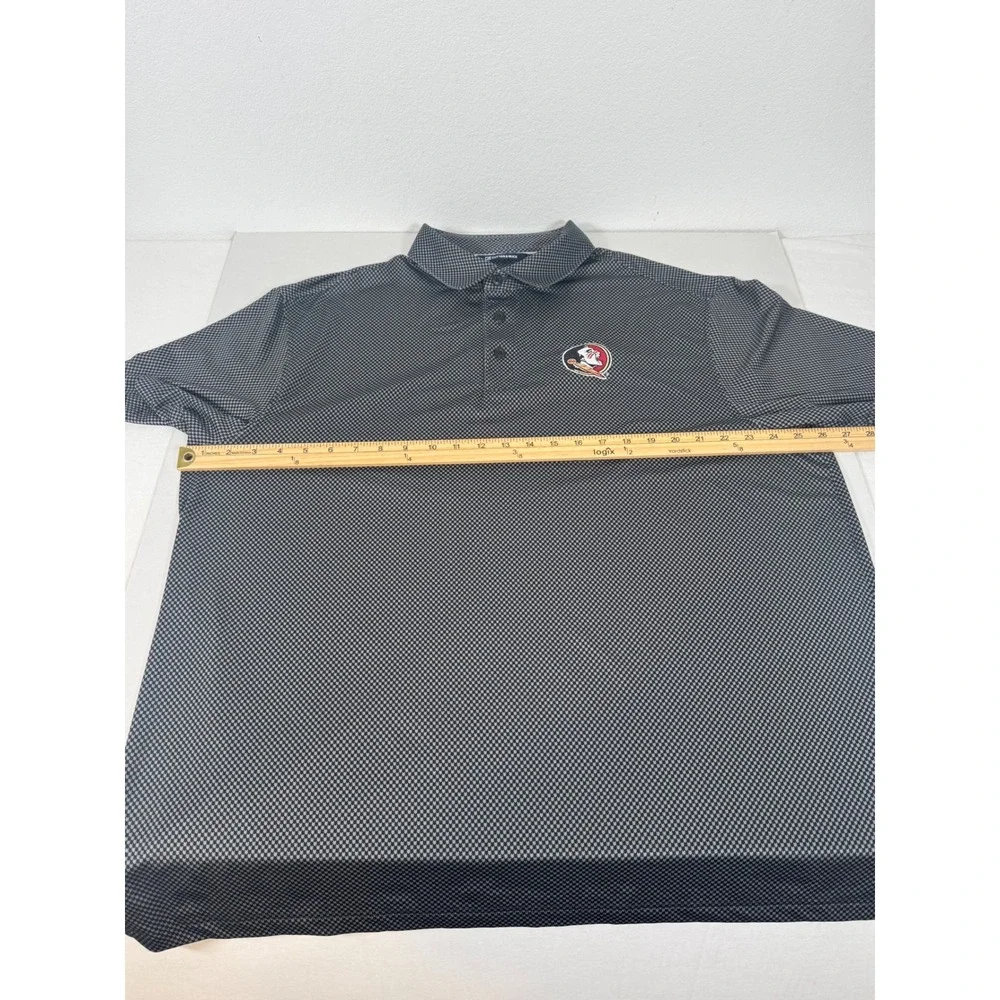 Cutter & Buck Florida‎ State Polo Golf Shirt Embroidered Houndstooth 1XB